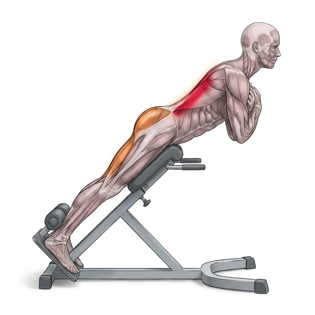 Anatomical illustration of the Back Extension