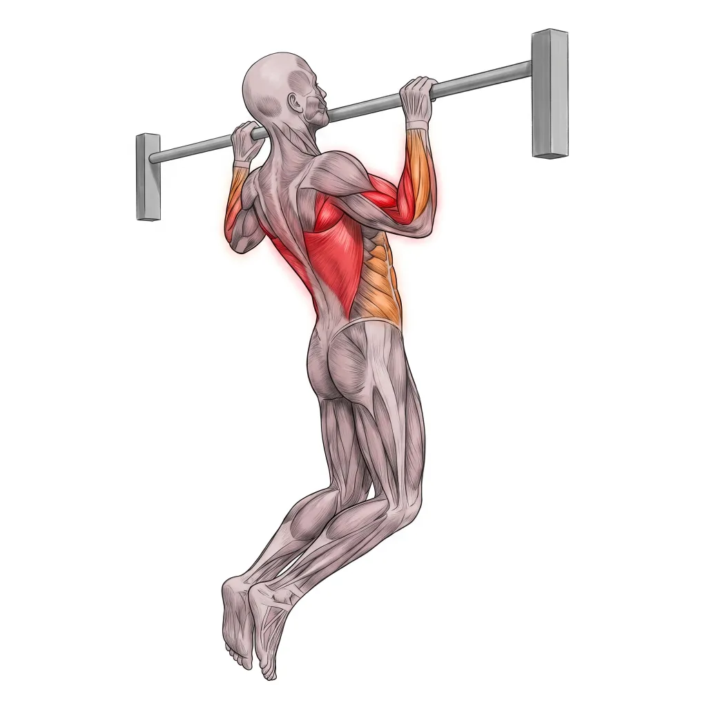 Anatomical illustration of the Chin-Up