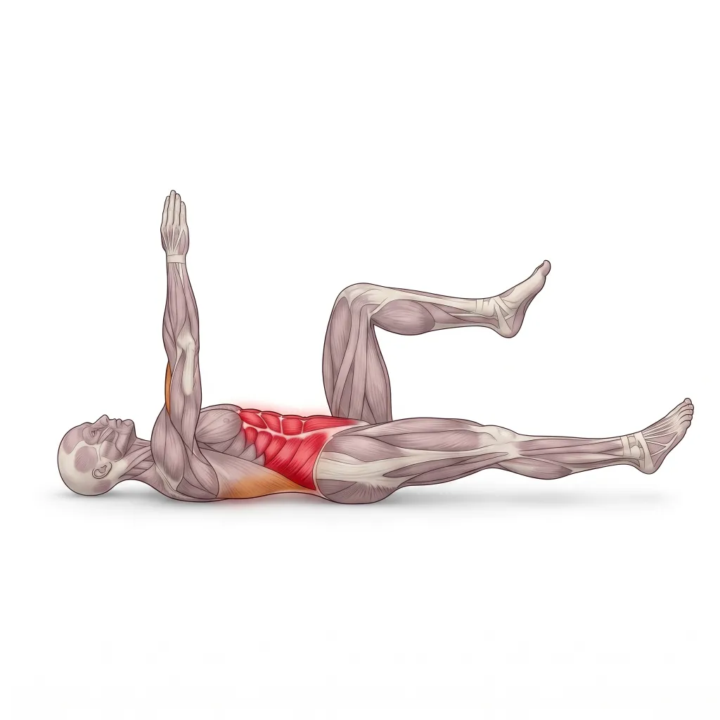 Anatomical illustration of the Dead Bug