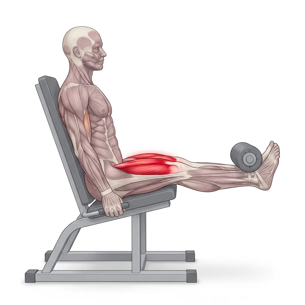 Illustration anatomique : Leg extension
