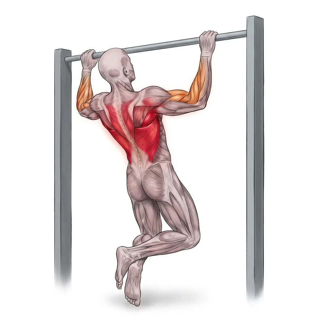 Anatomical illustration of the Pull-Up