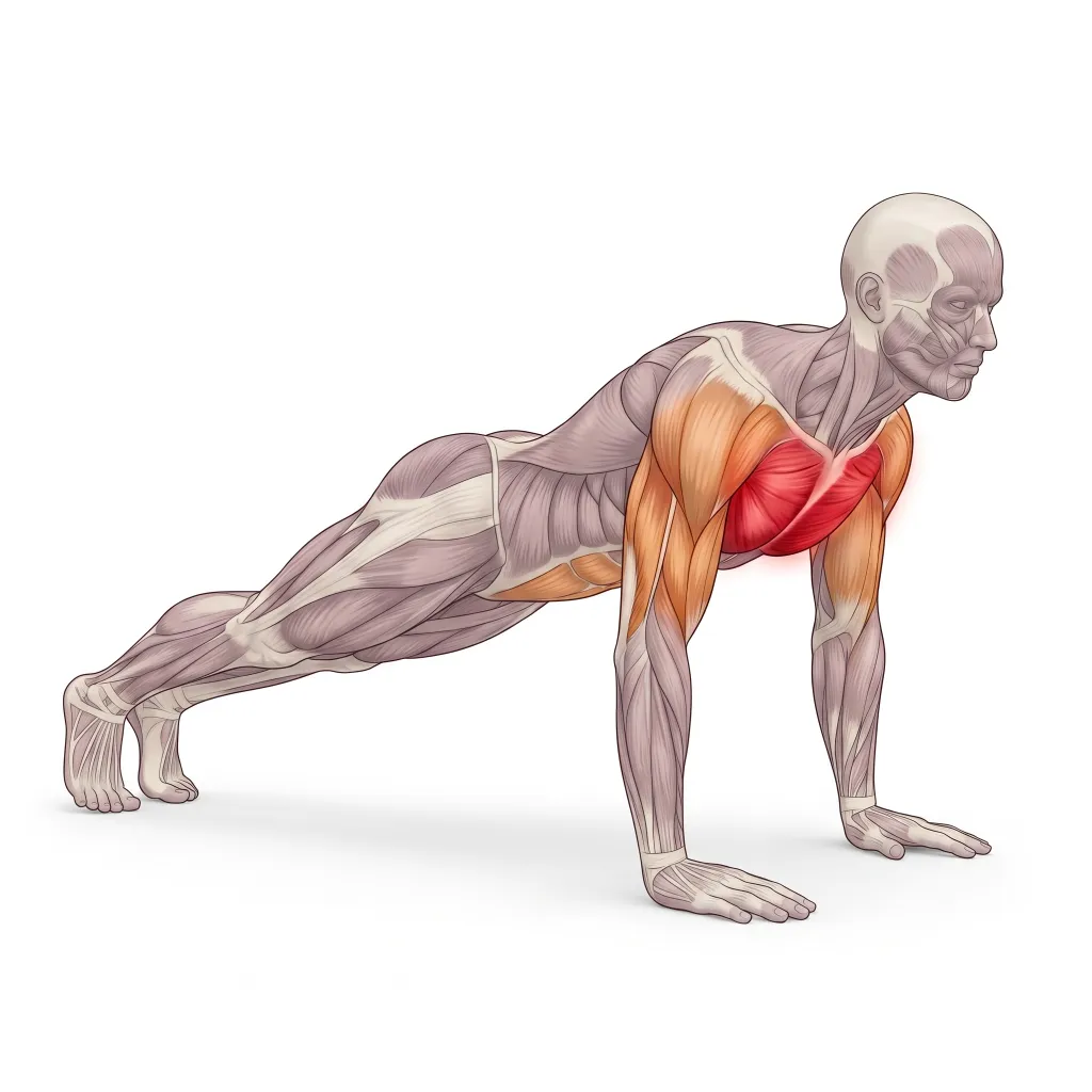 Anatomical illustration of the Push-Up