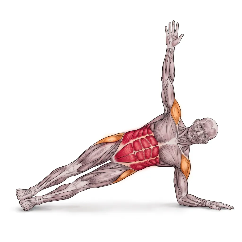 Anatomical illustration of the Side Plank