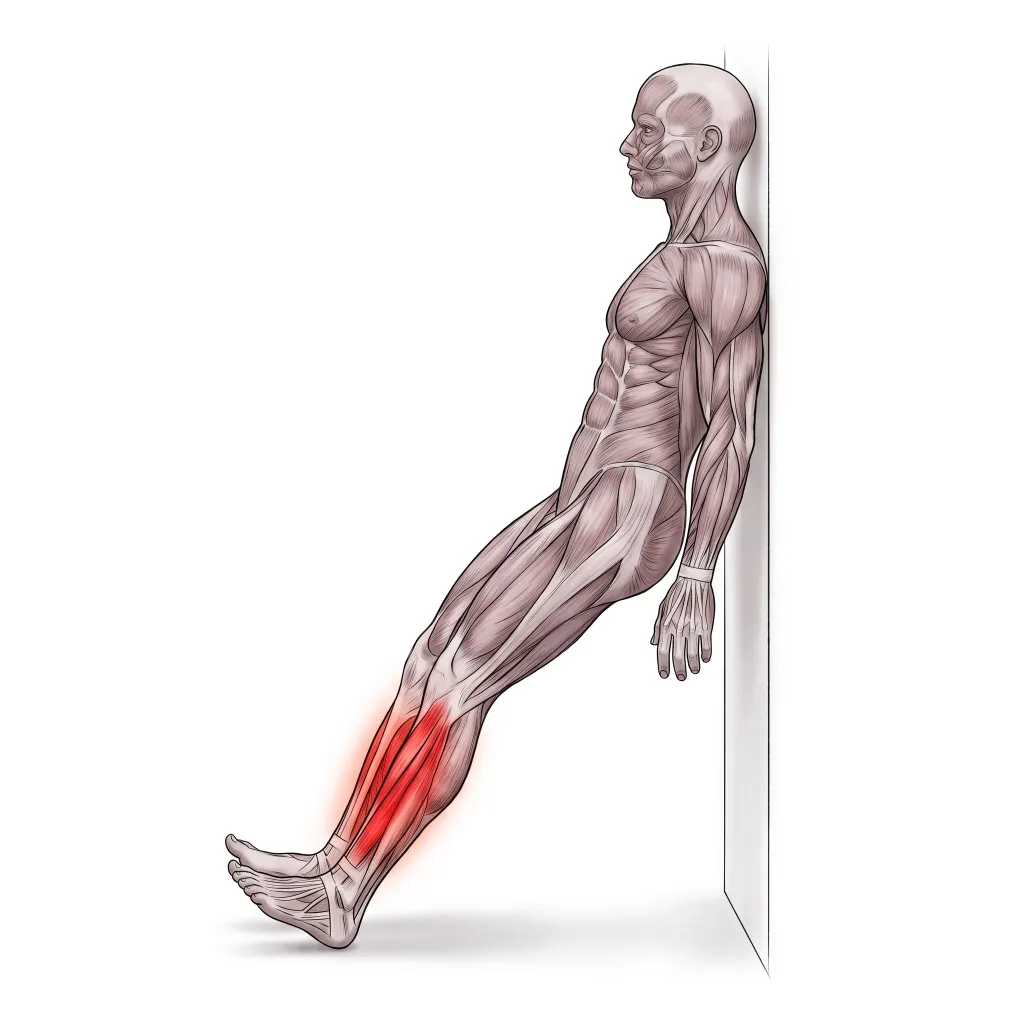 Anatomische Illustration: Tibialis Raises stehend